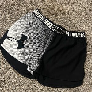 Under Armour Women's Athletic Shorts in Black and White